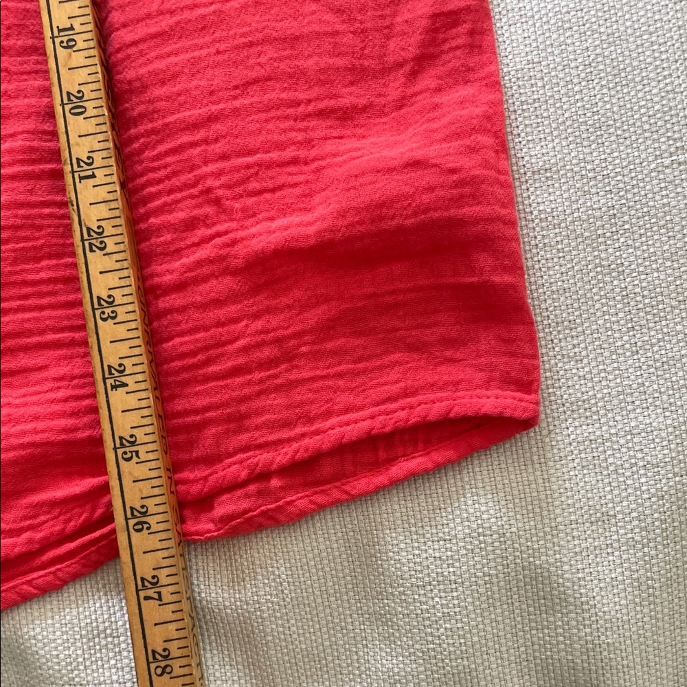 beachlunchlounge Red Textured Blouse - Picture 5 of 5